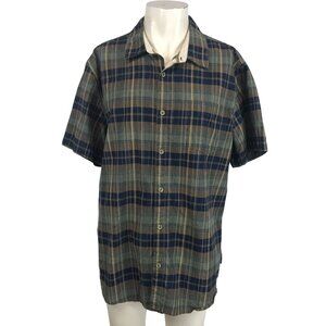 CARBON 2 COBALT - MEN'S XL - MULTICOLOR PLAID SHORT SLEEVE BUTTON UP SHIRT